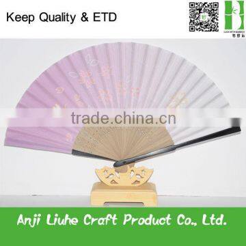 Hot Sale Chinese Cloth hand Fan With Brown Ribs