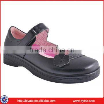 Buckle Strap Black Girls School Shoes