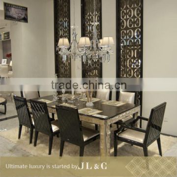 Newly 2014 New crystal wooden dining room set, luxury dining table, JT14 from china supplier-JL&C Furniture