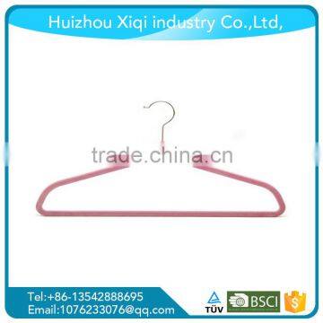 Non-Slip Beige Velvet Coat Hangers for Wide Shoulder photo-4