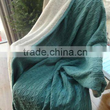 acrylic cable knit blanket