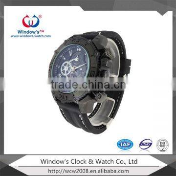 Fashion skeleton cheap waterproof fake-automatic watch