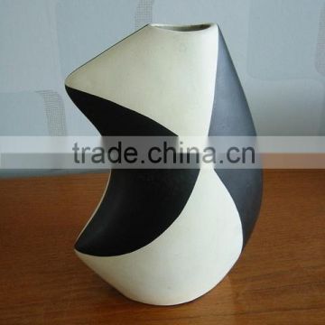 art black and white glazed morden design ceramic vase