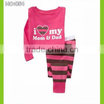 baby girls i love my dad mom pajamas kids lovely pijamas children cotton pyjamas kids long sleeve sleepwear                        
                                                Quality Choice