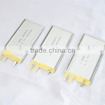 rechargeable polymer li-ion battery 3.7V200mah 253570