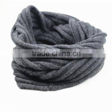 Chic grey striped long knitted infinity scarf never used