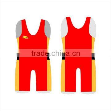 sublimated comfortable men's wrestling suits sublimated wholesale wrestling singlet