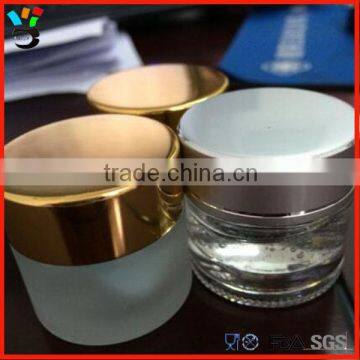 Personal Care Container Different Size Available Round 80ml Size Cosmetic Glass Cream Jar With Lid
