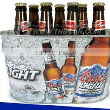 Oval beer metal bottle cooler holder with logo