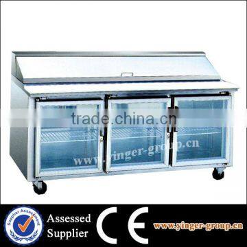 YGKT2 Commercial Fancooling Glass Door Sandwich Display Cooler