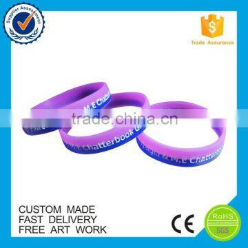 Customized China unisex fitness silicone charm bracelet