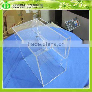 High Transparent Material Made Acrylic Charity Donation Box/Plexiglass Donation Box/Acrylic Wall Mount Donation Box