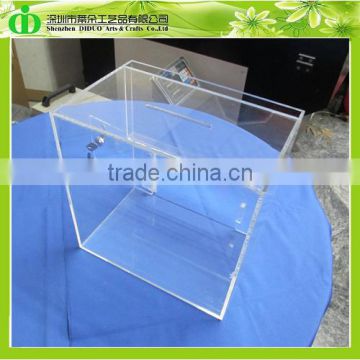 High Transparent Material Made Custom Made Donation Box/Coin Donation Box/Donation Coin Box