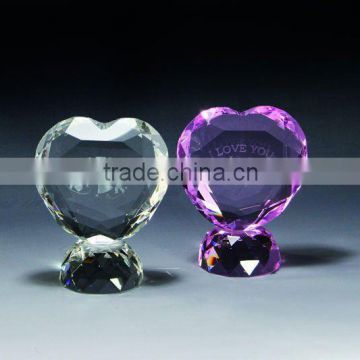 china supply crystal wedding gift decorations for crystal heart diamond(R-0168)