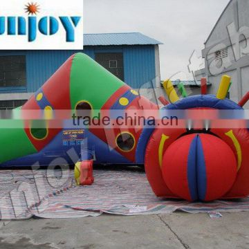 Sunjoy amesement park caterpillar bounce tunnel inflatable castles house