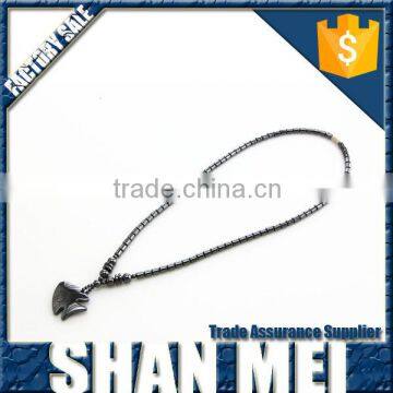 New Design Black Hematite Bead Necklaces For Men photo-4