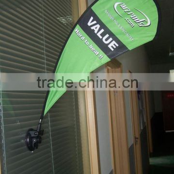 High Quality Mini Teardrop Flag Banners, Suction Flag Pole