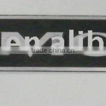 custom embossed aluminum nameplate