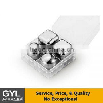 4 PCS stainless steel 304 ice cube, custom deisgn different shape, great for bars and family