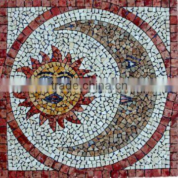 The sun and moon mosaic tile