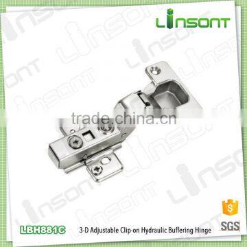 2016 hot sale 3-D adjustable hydraulic clip on twin hinge cabinet furniture hinges