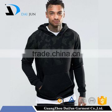 Guangzhou Daijun new style black draw stripe 100 % cotton black men custom wholesale camo hoodies