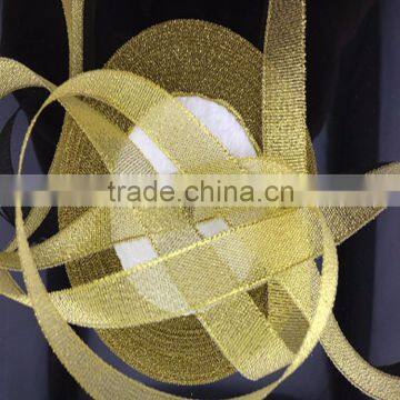 Silver and gold Colorful Metallic Ribbon for Christmas decoration