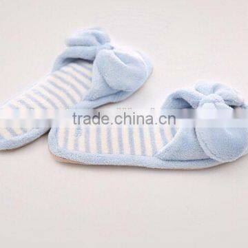 2016 Big Bow Very Cheap Wholesale Slippers Open Toe Coral Velvet Indoor Slippers photo-6