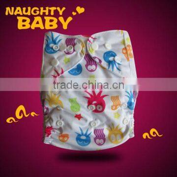 Eco-friendly Naughty Baby Cloth Diaper Cartoon Print Cute Cloth Nappy photo-3