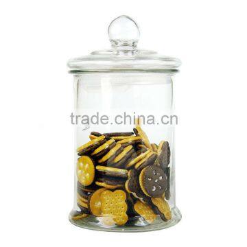 SINOGLASS big Transparent Lid Cookie glass storage jar