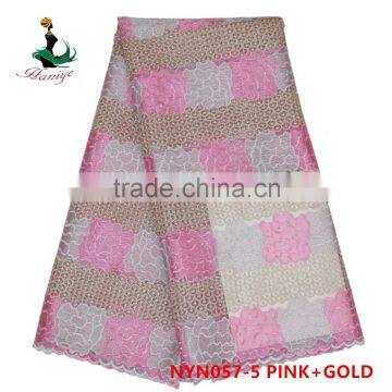 2016 Haniye High Quality Fashion African Tulle Lace Fabric/tulle Lace French Net Lace/NYN57 photo-5