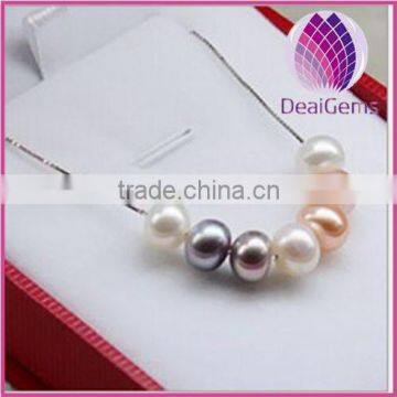 2015 New Design Natural Freshwater 9-10mm Pearls Necklace