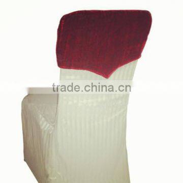 Polyester velvet suede stretch chair cover cap hood for wedding marriage decoration