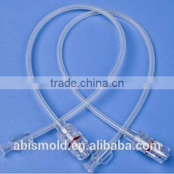 Higher pressure plastic medical extension braid tube