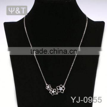 fashion cuban chain necklaces engraved round charm pendant with anchor drop glaze necklace