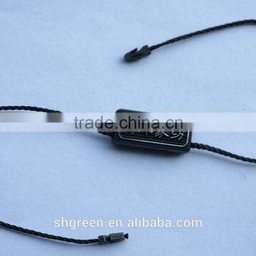 Custom low price string seal tag,plastic tag for home textile