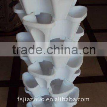 plastic flower planter white