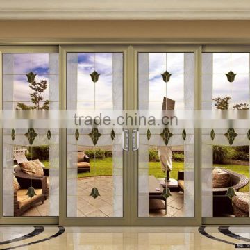 Nice aluminum champagne sliding glass windows&door