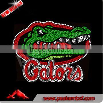 Wholesale Gators Rhinestone Applique Hot Fix Transfer Iron On Motif