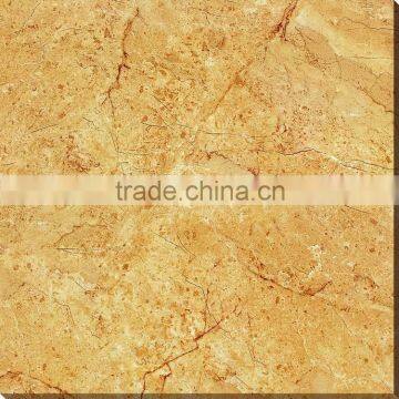 Golden color polished glazed porcelain floor tile 600X600mm from Foshan China