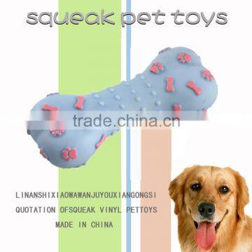 2014 bone shaped pet vinyl toy dog toy DA014