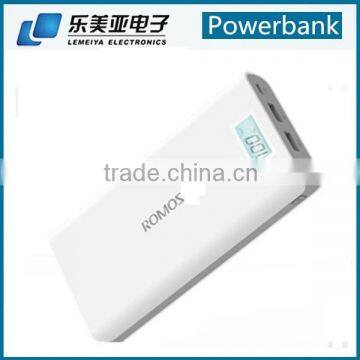 2016 Hotselling High Capacity External Power Supply Portable Romoss Dual USB Power Bank