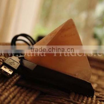 Natural Himalayan Rock Salt USB LED Mini Design Pyramid Lamp