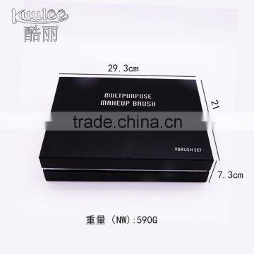 9pcs Golf Pro Cosmetic Makeup Brush Professional Kit Makeup Brushes With Black photo-5