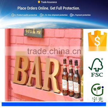 Bar decoration letter,China wholesale wooden letter