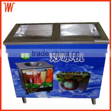 Fast Cooling Speed Fried Ice Cream Machine Double Pan