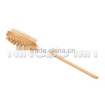 Wood & Bristles Material Long Hand Bath Brush