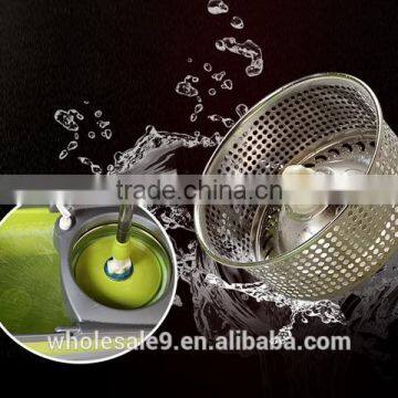 360 Degrees Rotating Head Spin Easy Magic Floor Mop Bucket Set Microfiber Spinning photo-3