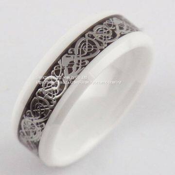 Engagement Zirconia Ceramic Jewelry Brown Ring , ODM / OEM photo-2