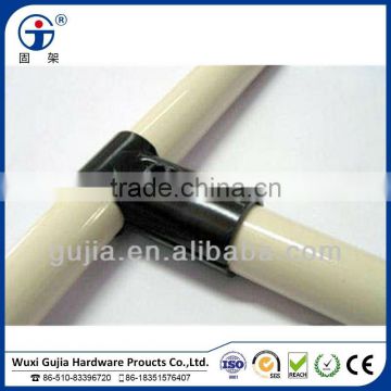 plastic coated pipe cross connector for lean pipe system HJ-5,